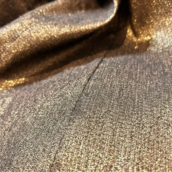 Zara Trafaluc Collection Metallic Gold Dress - Size Medium - Picture 7 of 11